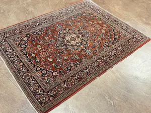 Antique Red Persian Kashan 3' X 5'