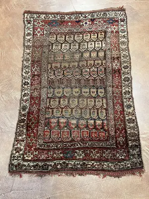Antique Navy Persian Bijar 3' X 5'
