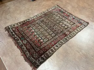 Antique Navy Persian Bijar 3' X 5'