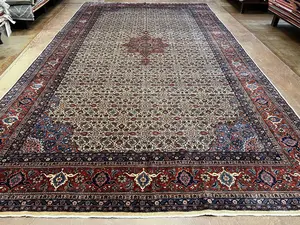 Antique Ivory Persian Saruk Oversize