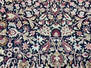 Antique Navy Persian Mashad Oversize