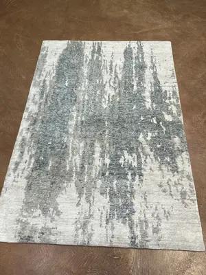 New Grey India Abstract Modern 4' X 6'
