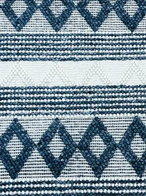 New Blue India Modern Bohemian 5'-6"x8'