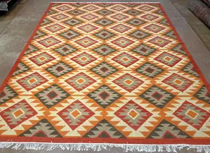 New Beige India Dhurrie 9' X 12'