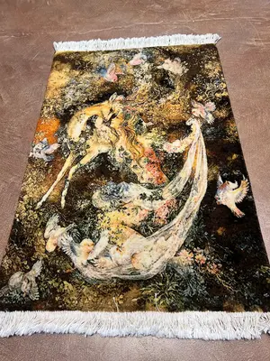 New Multi Persian Pictoral Tabriz 2' X 3'