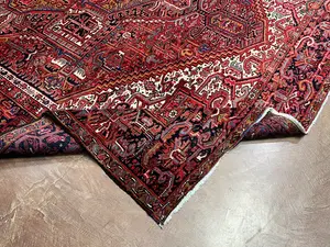 Vintage Red Persian Heriz 10' X 14'