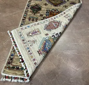 New Tan Afghanistan Kazak Runner
