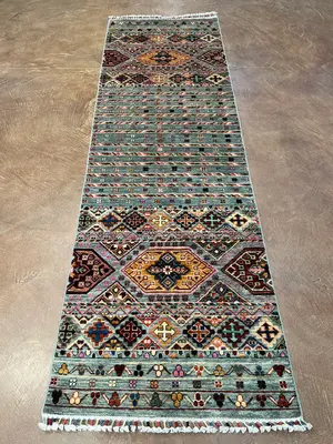 New Grey Afghanistan Khorjin Runner