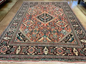 Vintage Rust Persian Mahal 9' X 12'