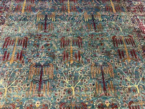 Antique Blue Persian Lavar Kermon 9' X 12'
