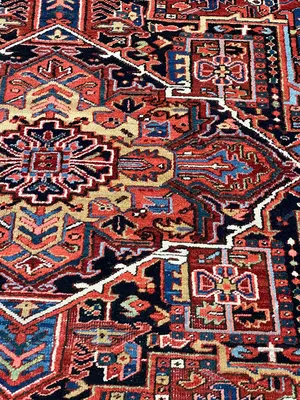 Vintage Red Persian Heriz 9' X 12'
