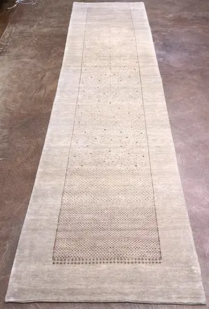 New Ivory India Gabbeh Runner