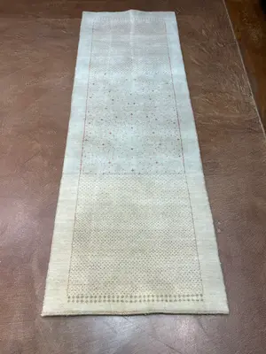 New Ivory India Gabbeh Runner