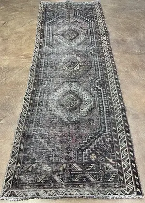Vintage Purple Persian Qashqai Runner