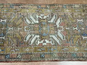 Vintage Green Persian Qashqai Runner