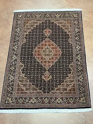 New Navy Persian Tabriz Mahi 3' X 5'