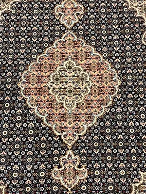 New Navy Persian Tabriz Mahi 3' X 5'