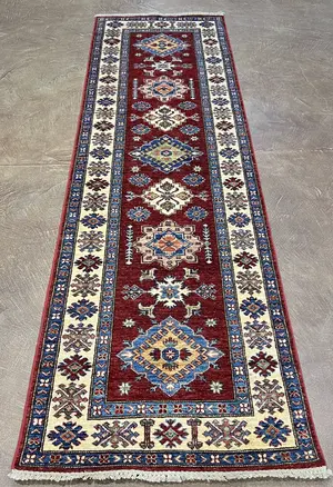 New Red Afghanistan Kazak Runner