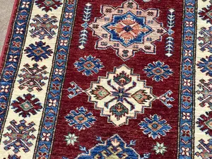 New Red Afghanistan Kazak Runner