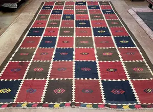 Vintage Red Afghanistan Kelim Oversize