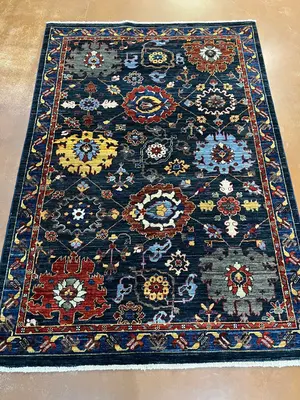 New Navy Afghanistan Modern Oushak 4' X 6'