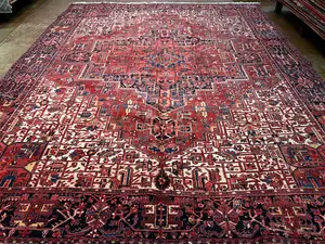 Vintage Red Persian Heriz Oversize