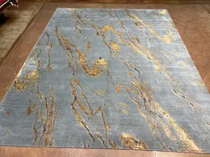 New Grey India Modern Art Collection 8' X 10'