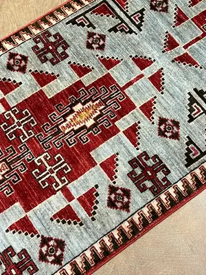 New Grey Afghanistan Navajo Runner