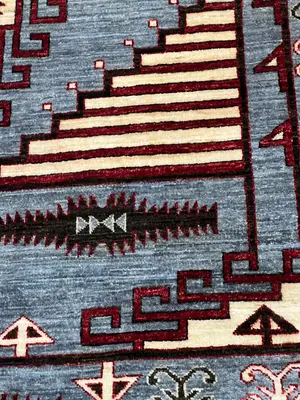 New Blue Afghanistan Navajo 5' X 7'