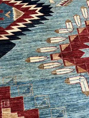New Blue Afghanistan Navajo 6' X 9'