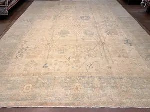 Vintage Beige Pakistan Oushak Oversize