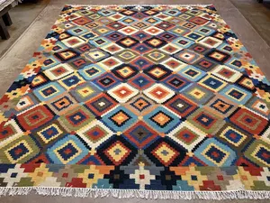New Multi India Dhurrie 9' X 12'