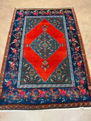 Vintage Orange Caucasian Karabaugh 5' X 7'