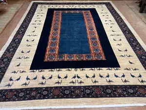 New Blue Persian Luri Gabbeh 9' X 12'