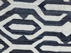 New Ivory Afghanistan Kelim 9' X 12'