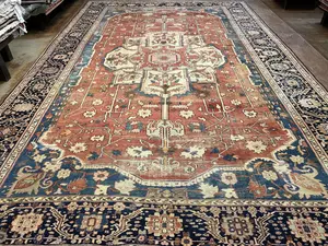 Antique Rust Persian Serapi Oversize