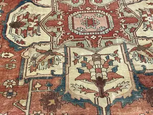 Antique Rust Persian Serapi Oversize