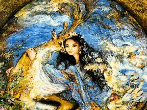 New Multi Persian Pictoral Tabriz 2' X 3'