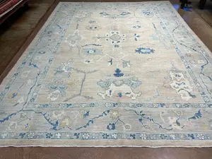 New Beige Afghanistan Oushak 10' X 14'