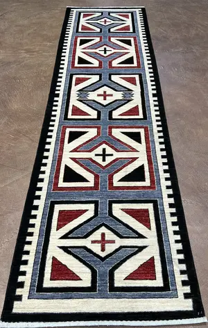New Blue Afghanistan Navajo Runner