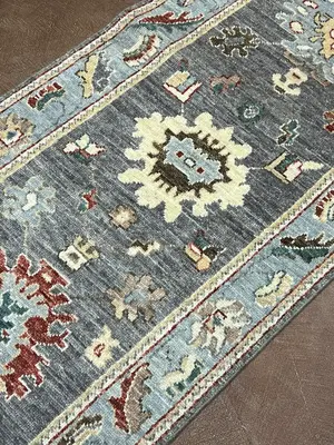 New Grey Pakistan Oushak Runner