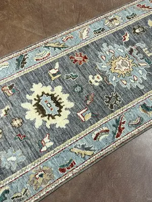 New Grey Pakistan Oushak Runner