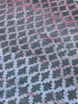 Vintage Blue Afghanistan Overdyed Maimana Kelim 7' X 10'
