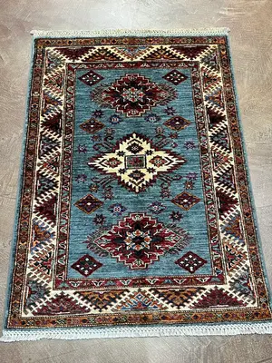 New Blue Afghanistan Kazak 2'-6"x4'