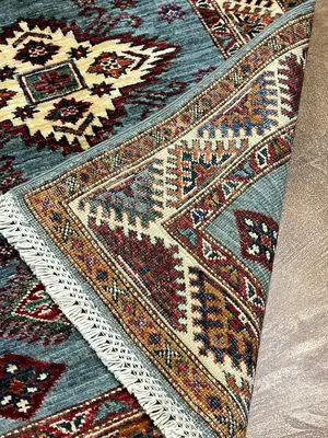 New Blue Afghanistan Kazak 2'-6"x4'
