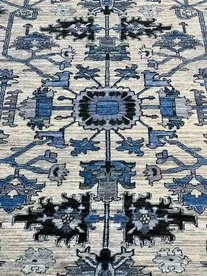 New Grey Afghanistan Modern Tribal 6' X 9'