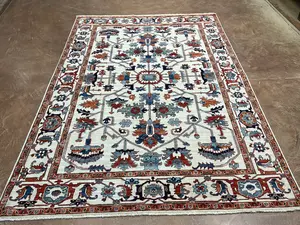 New Ivory Afghanistan Modern Tribal 6' X 9'