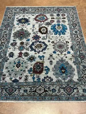 New Blue Afghanistan Oushak 5' X 7'