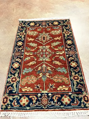 New Rust India Indo Heriz 2' X 3'
