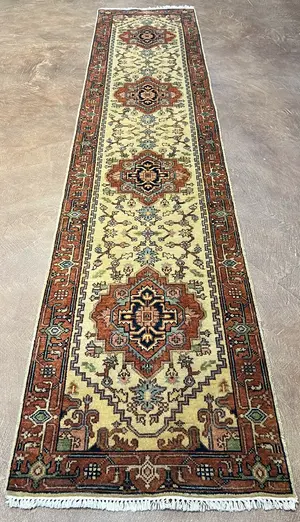 New Gold India Indo Heriz Runner